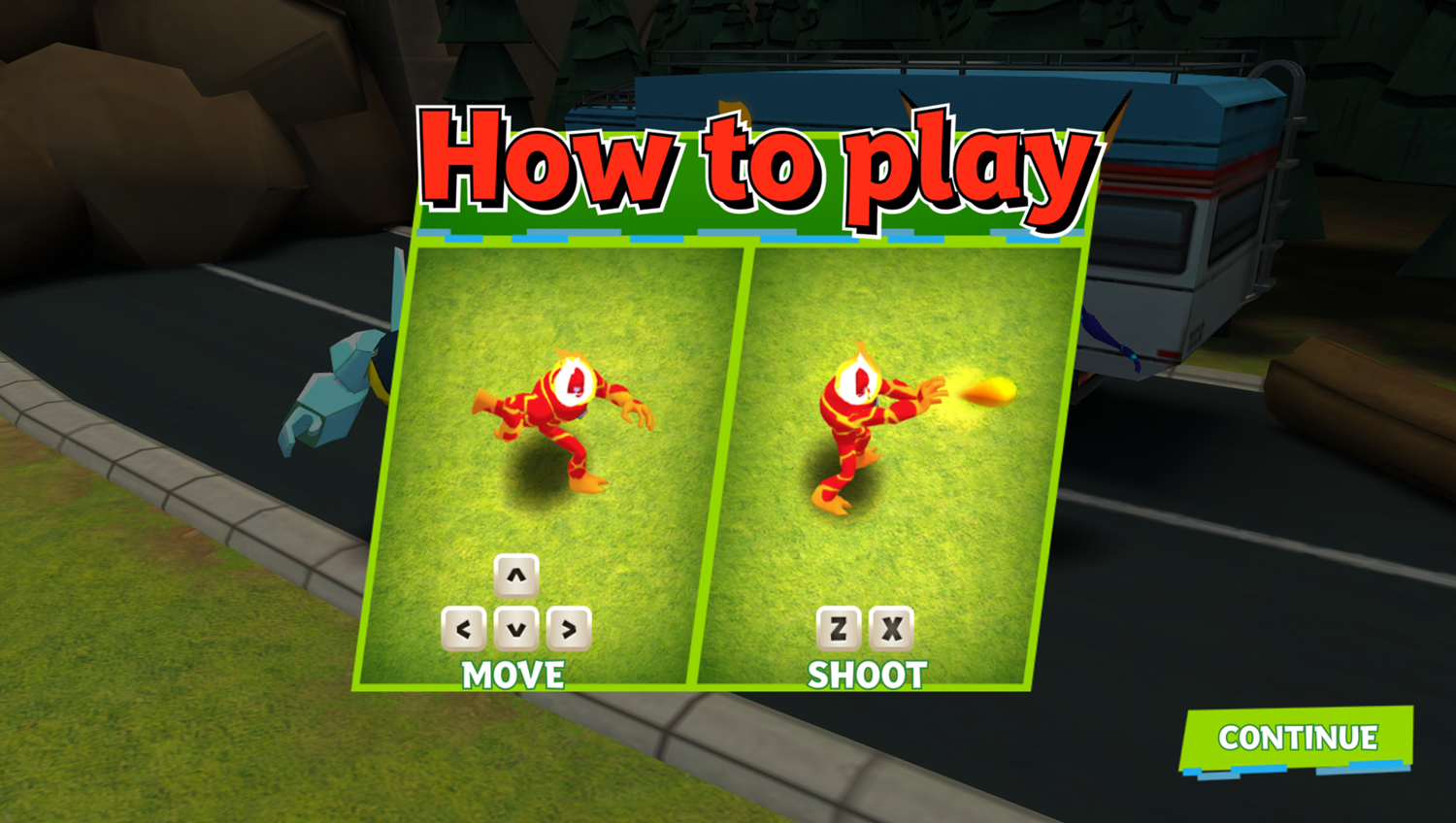 Ben 10 Drone Destruction Game How To Play Screenshot.