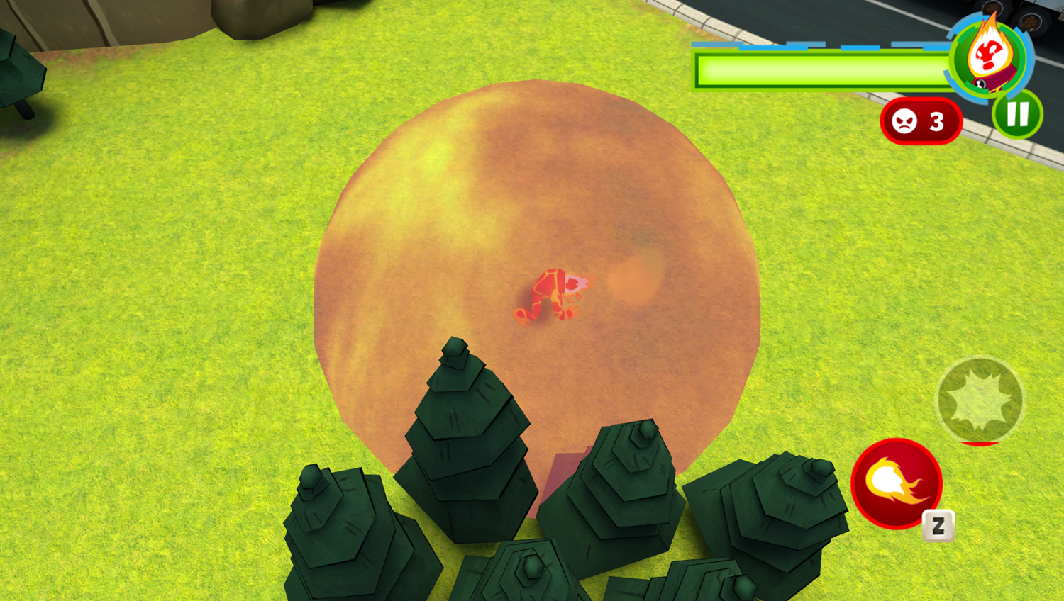 Ben 10 Drone Destruction Game Special Attack Screenshot.