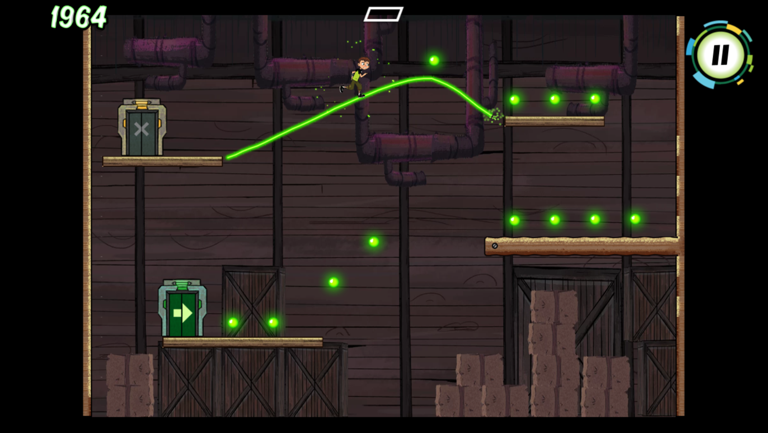 Ben 10 Escape Route Game Screenshot.