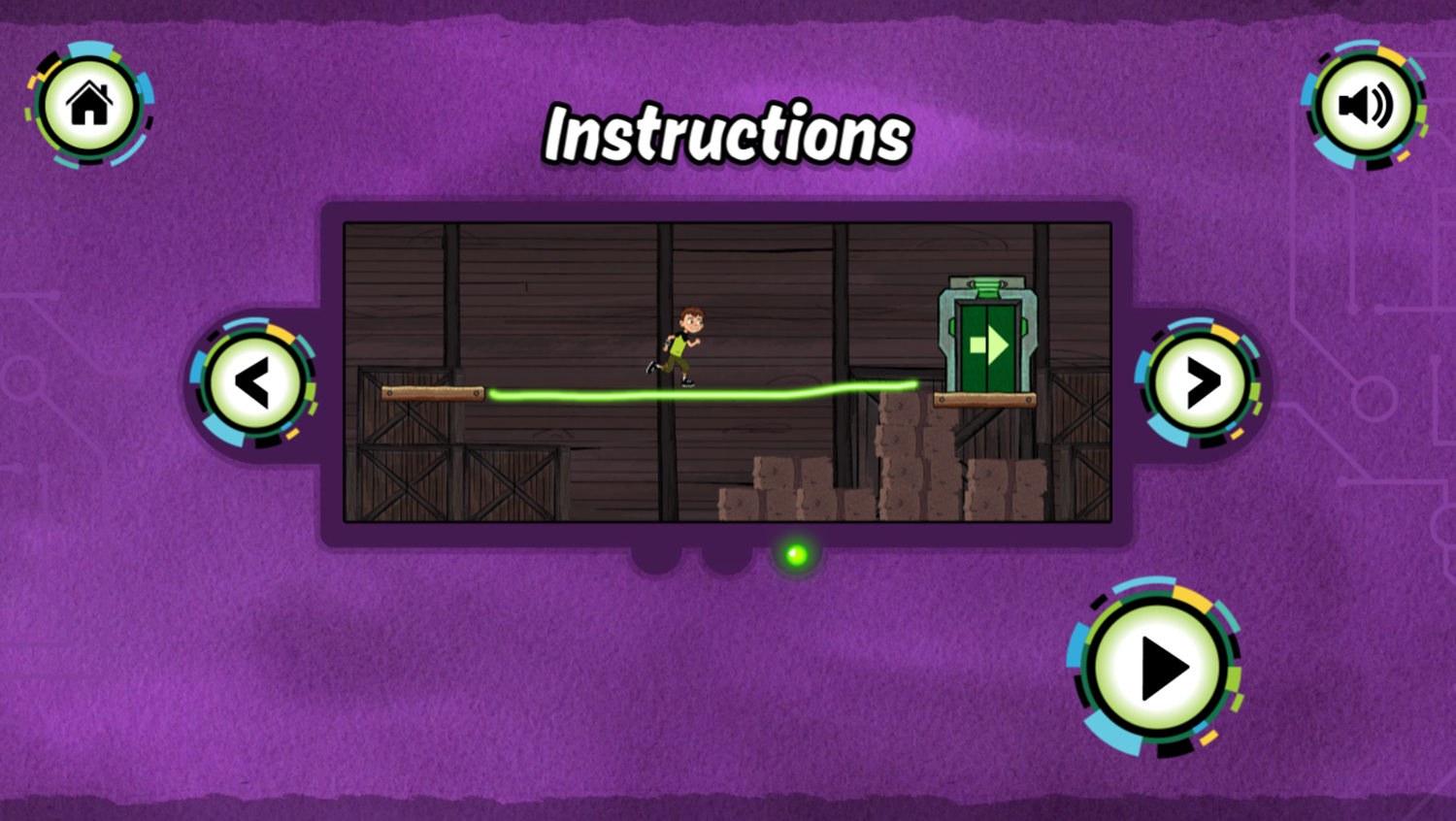 Ben 10 Escape Route Game Play Tips Screenshot.