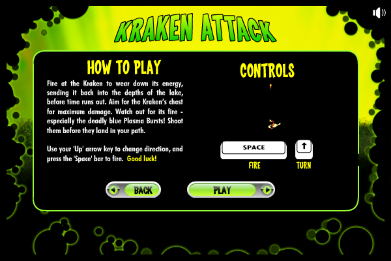 Ben 10 Kraken Attack Game How To Play Screenshot.