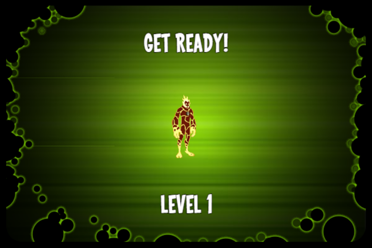 Ben 10 Kraken Attack Game Level Start Screenshot.