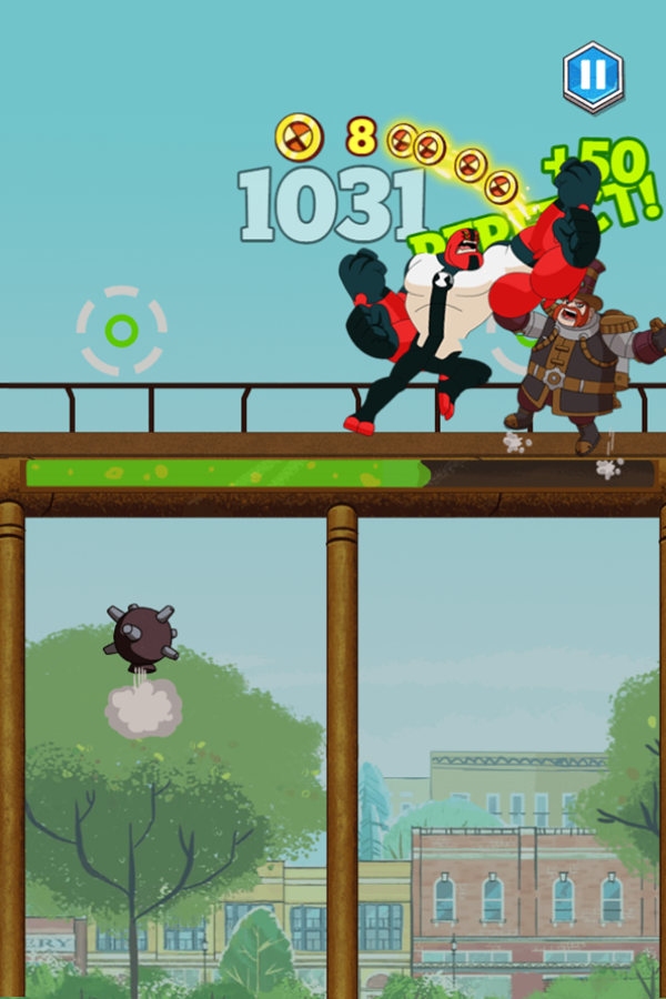 Ben 10 Drone Destruction Game Beat Up Boss Screenshot.