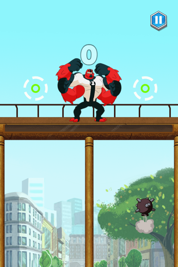 Ben 10 Drone Destruction Game Start Screenshot.