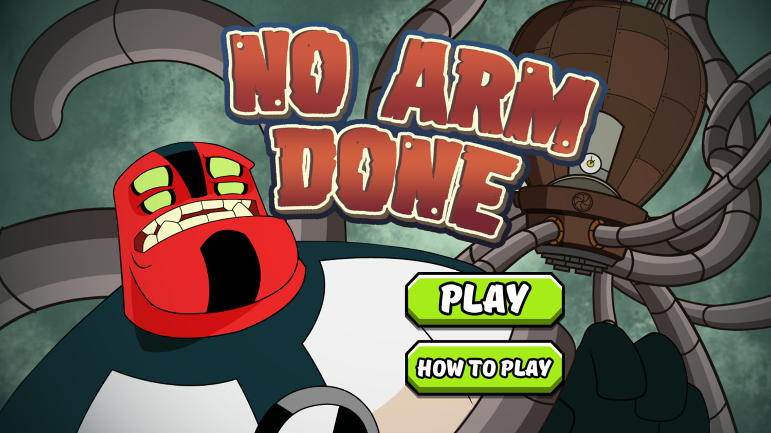 Ben 10 No Arm Done Game Welcome Screen Screenshot.