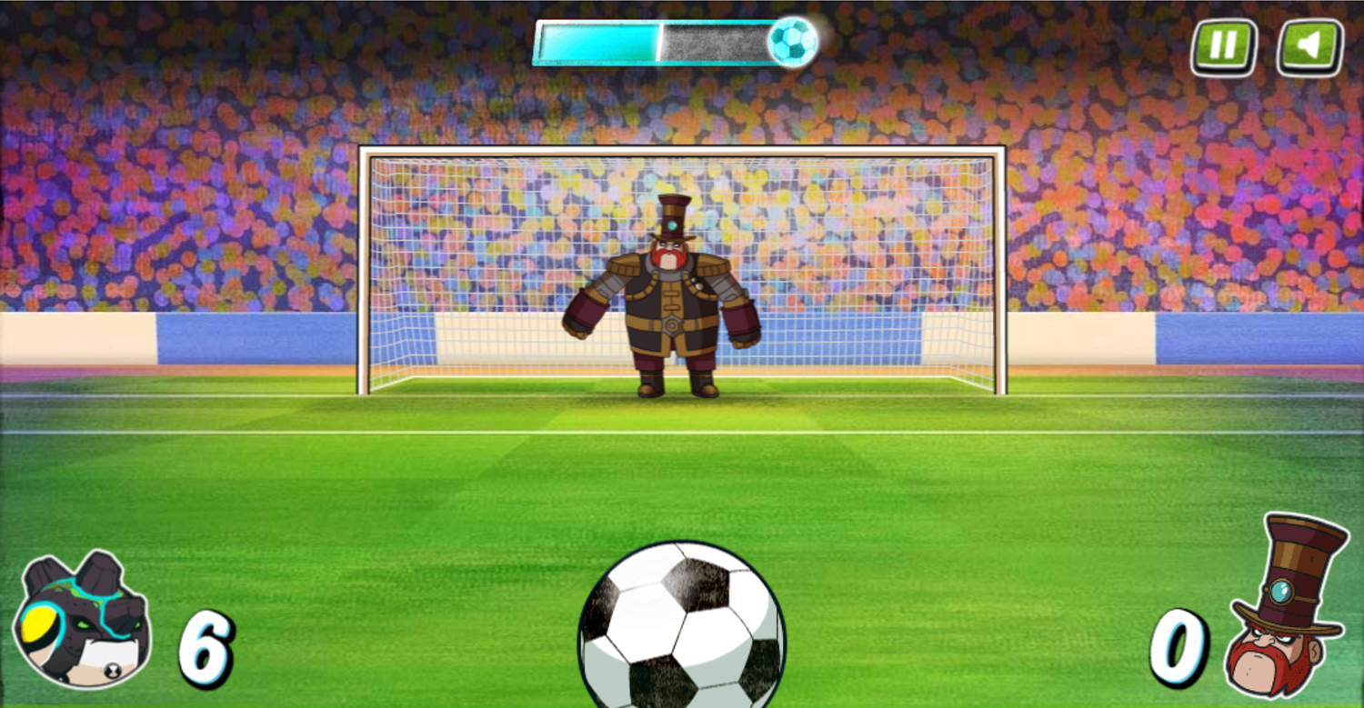Ben 10 Penalty Power Game Penalty Kicking Screenshot.