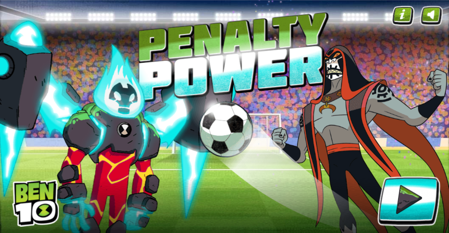 Ben 10 Penalty Power Game Welcome Screen Screenshot.