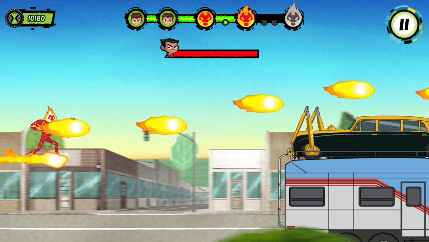 Ben 10 Power Surge Game Boss Fight Screenshot.