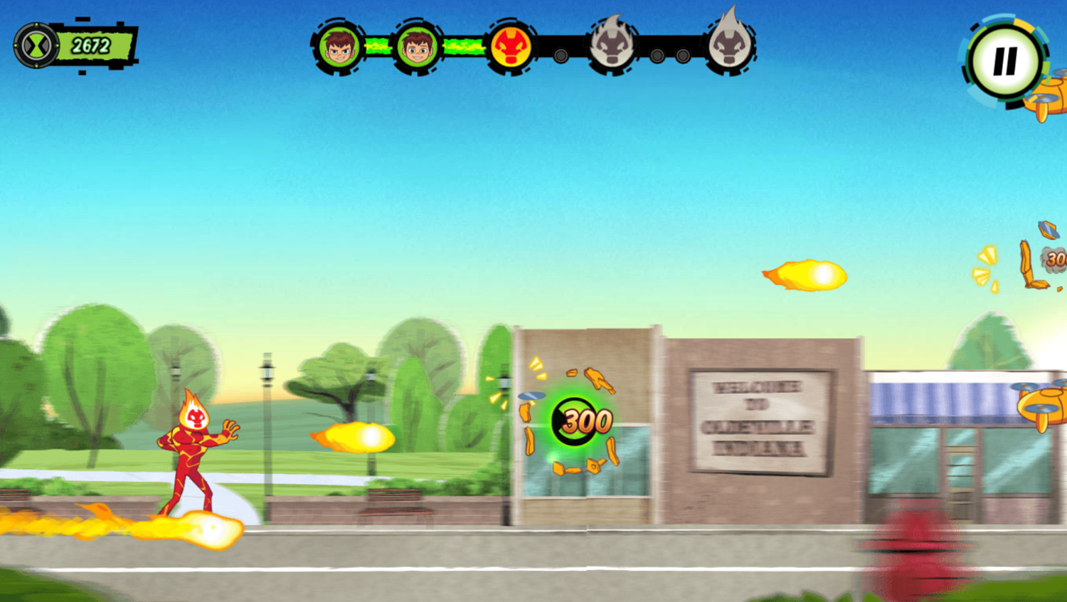 Ben 10 Power Surge Game Screenshot.