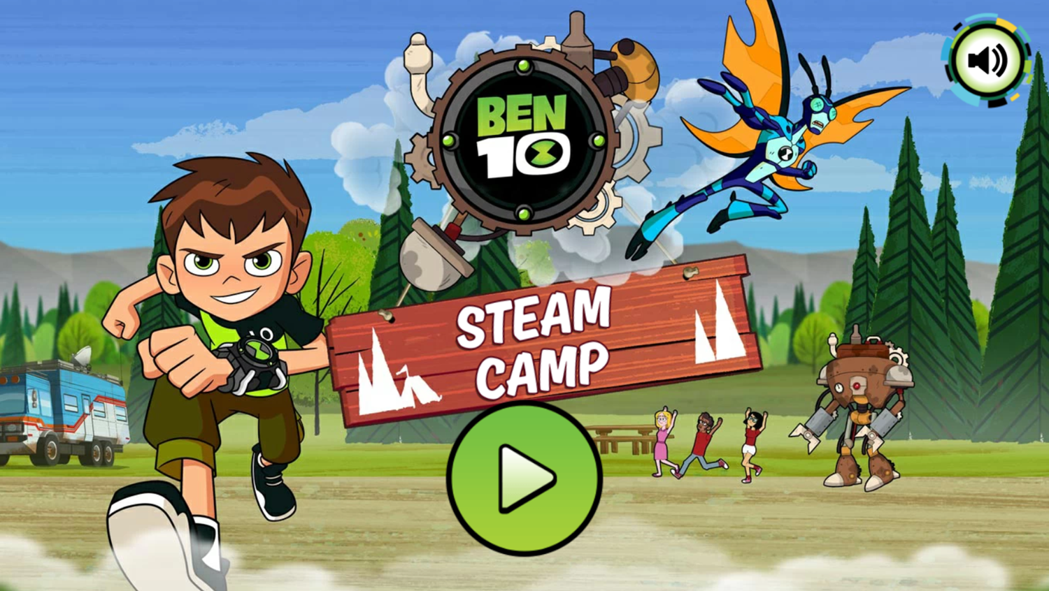 Ben 10 Steam Camp Game Welcome Screen Screenshot.