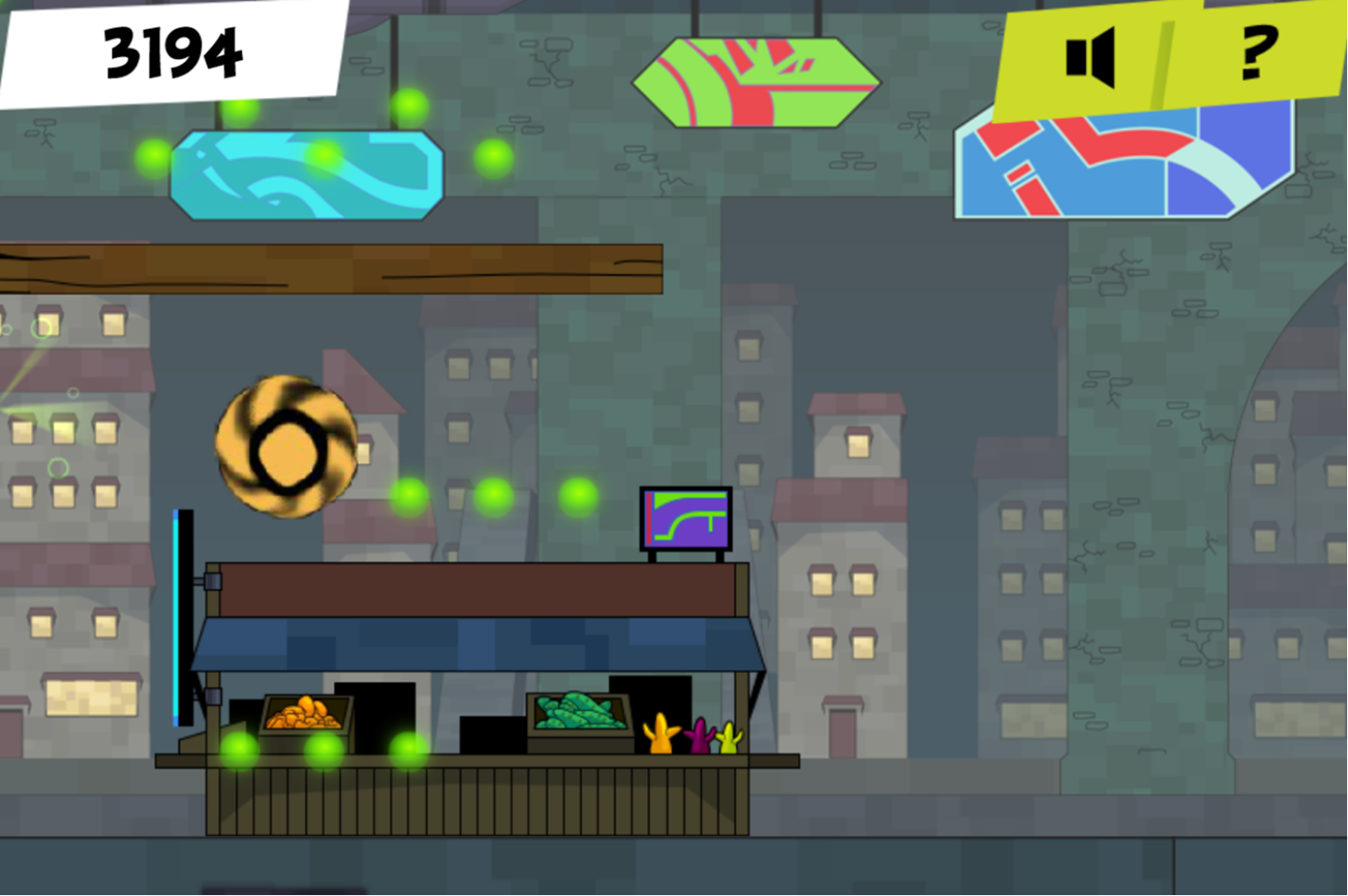 Ben 10 Undertown Runner Game Power Up Screenshot.