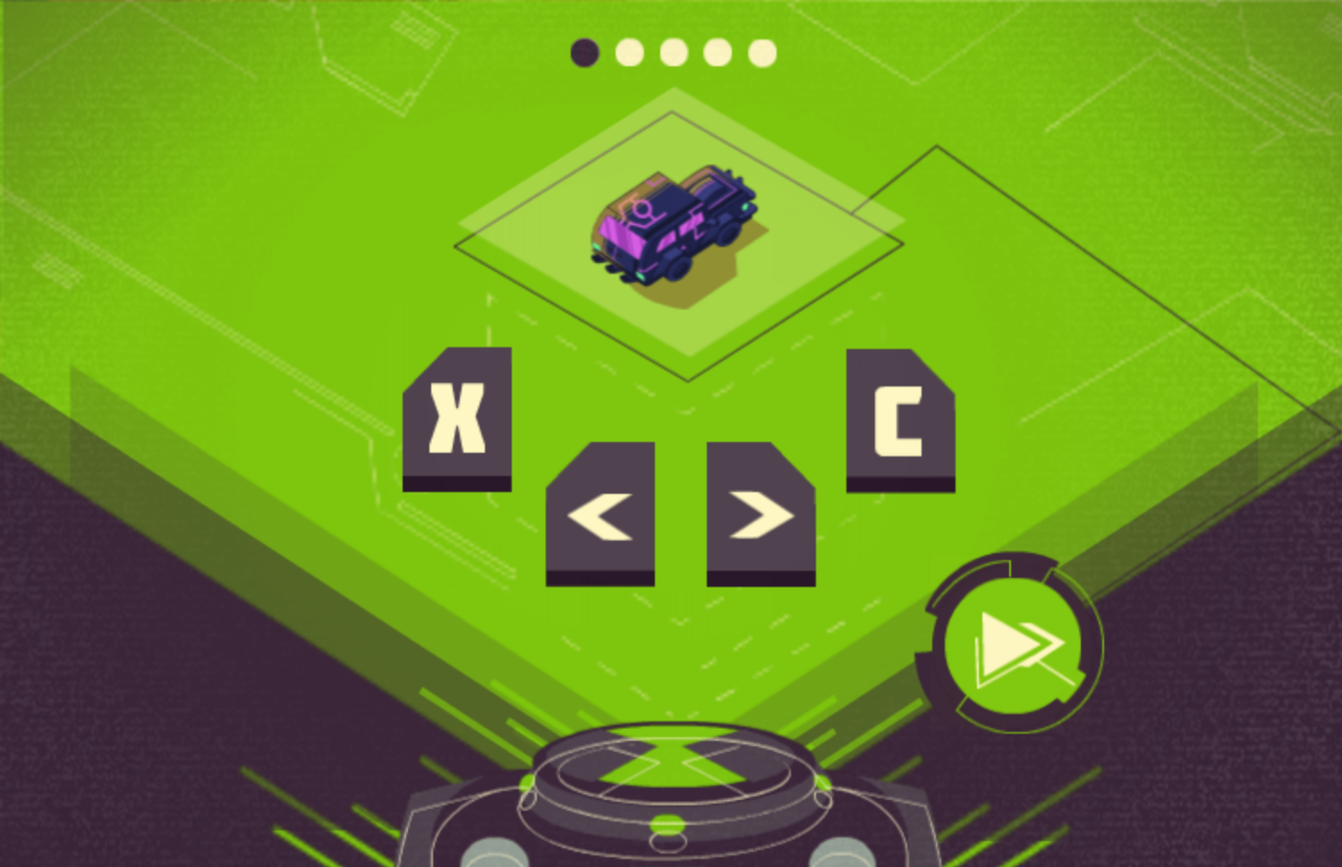 Ben 10 Upgrade Chasers Game Controls Screenshot.