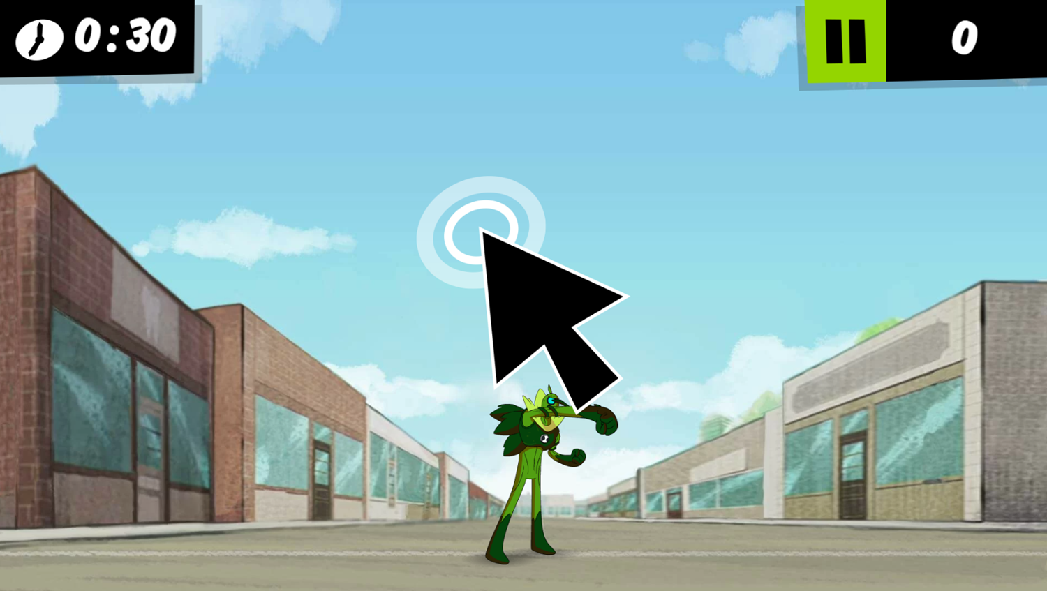 Ben 10 Wildvine Shoot Game How To Play Screenshot.