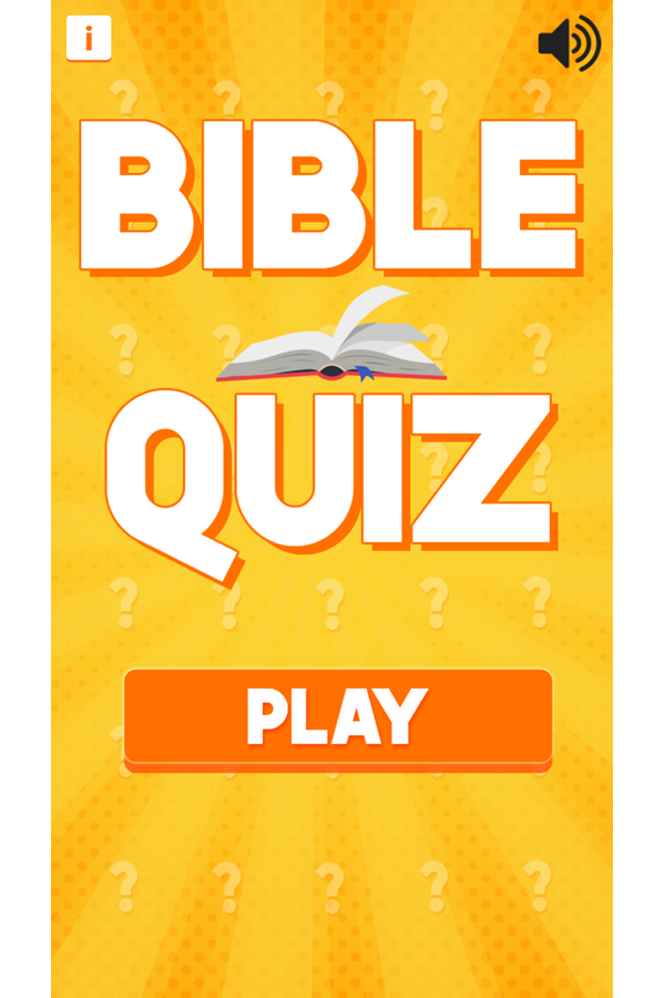 Bible Quiz Welcome Screen Screenshot.