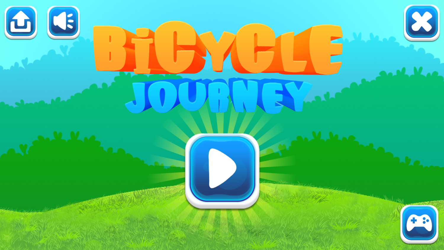 Bicycle Journey Game Welcome Screen Screenshot.