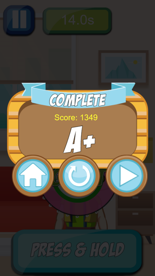 Biggest Gum Game Level Score Screenshot.