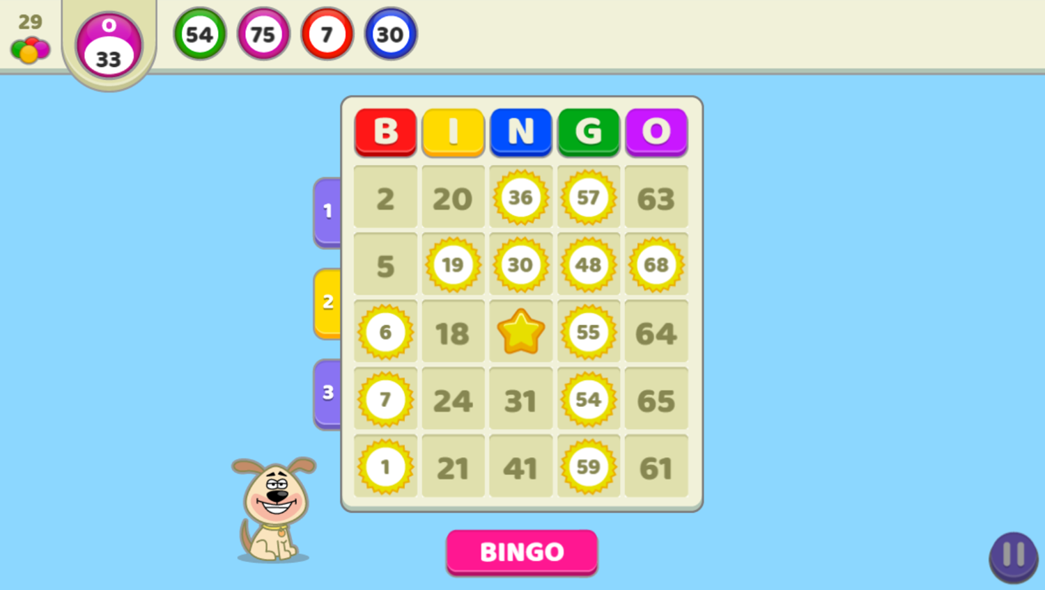 Bingo Royal Game Bingo Pattern Screenshot.