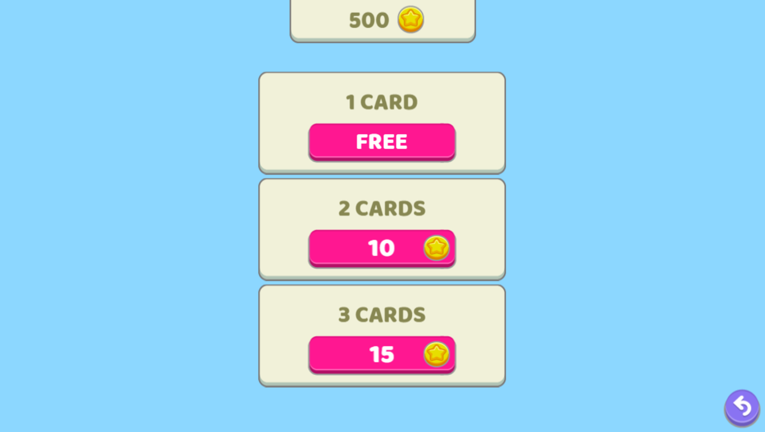 Bingo Royal Game Buy Cards Screenshot.
