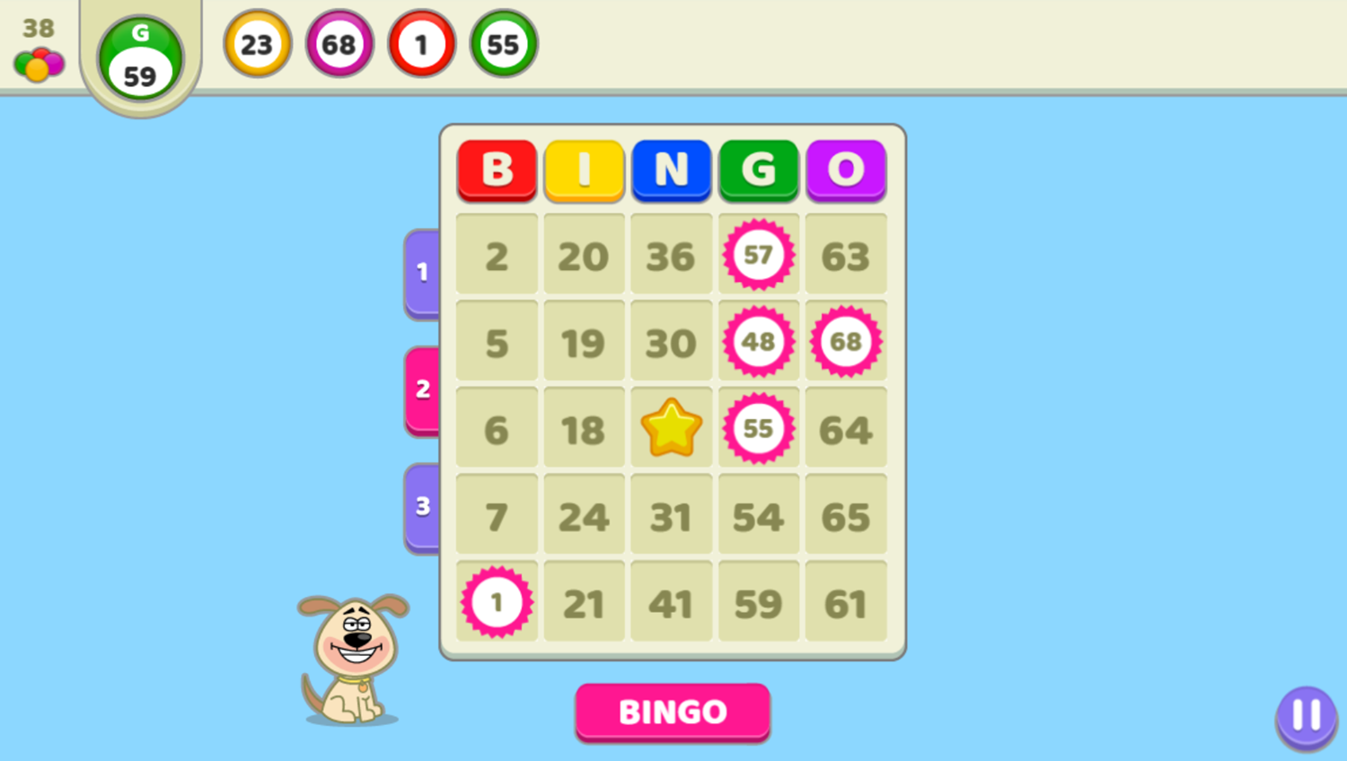 Bingo Royal Game Play Screenshot.