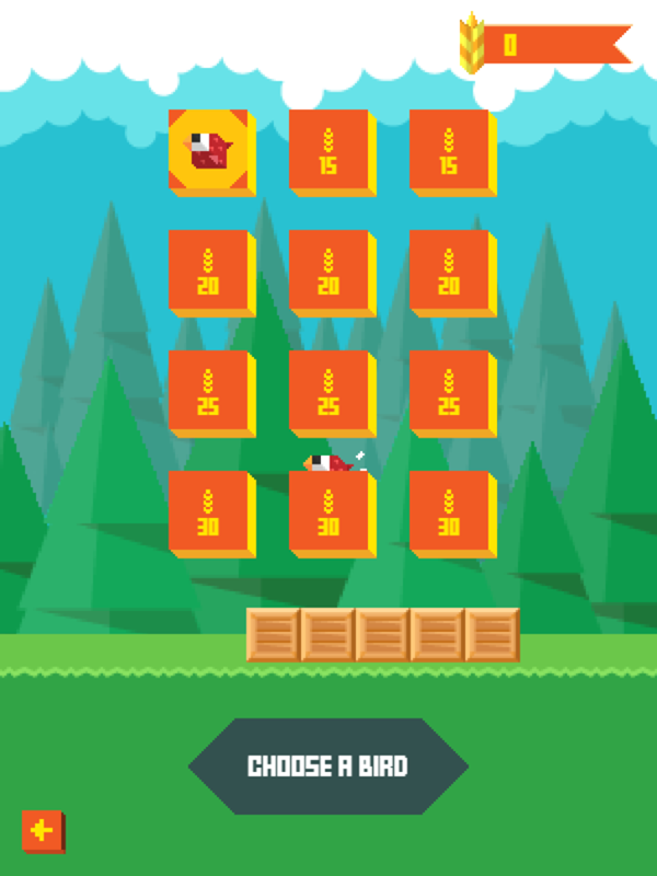 Birdy Rush Game Choose Bird Screenshot.