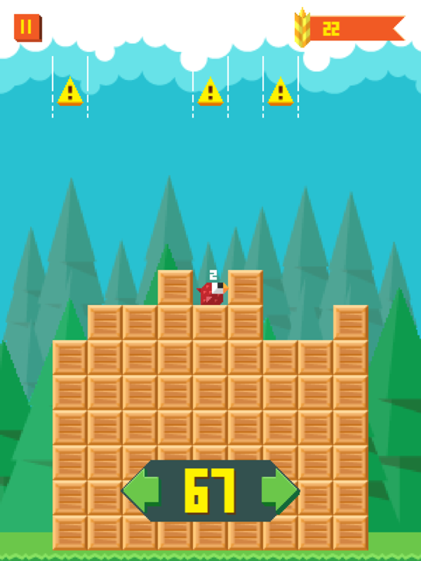 Birdy Rush Game Dodging Boxes Screenshot.