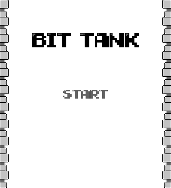 Bit Tank Game Welcome Screen Screenshot.
