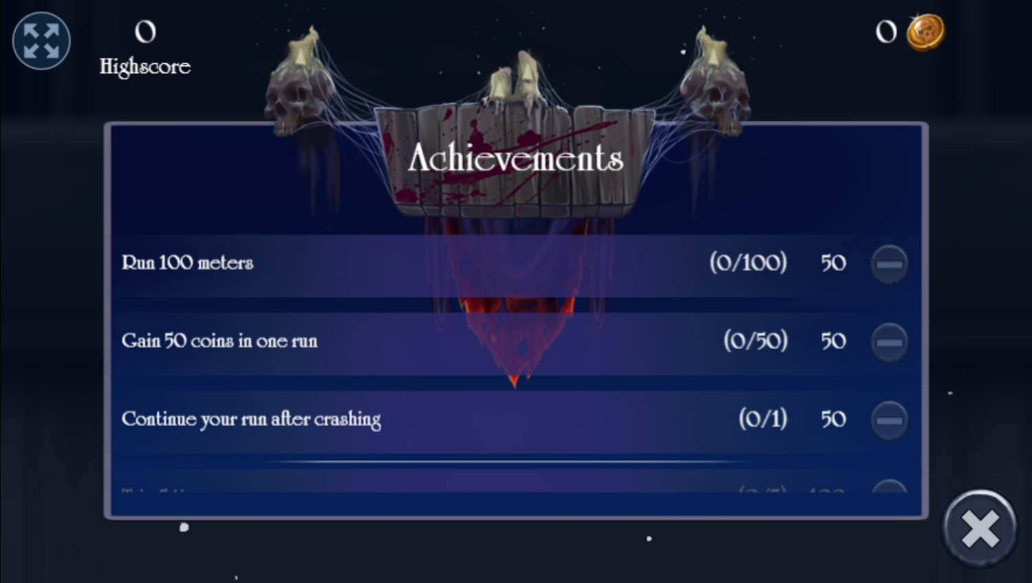 Black Thrones Game Achievements Screenshot.