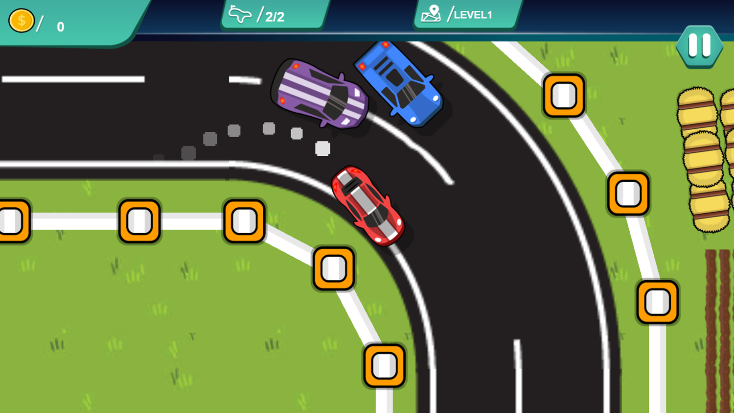 Blade City Racing Game Level Play Screenshot.