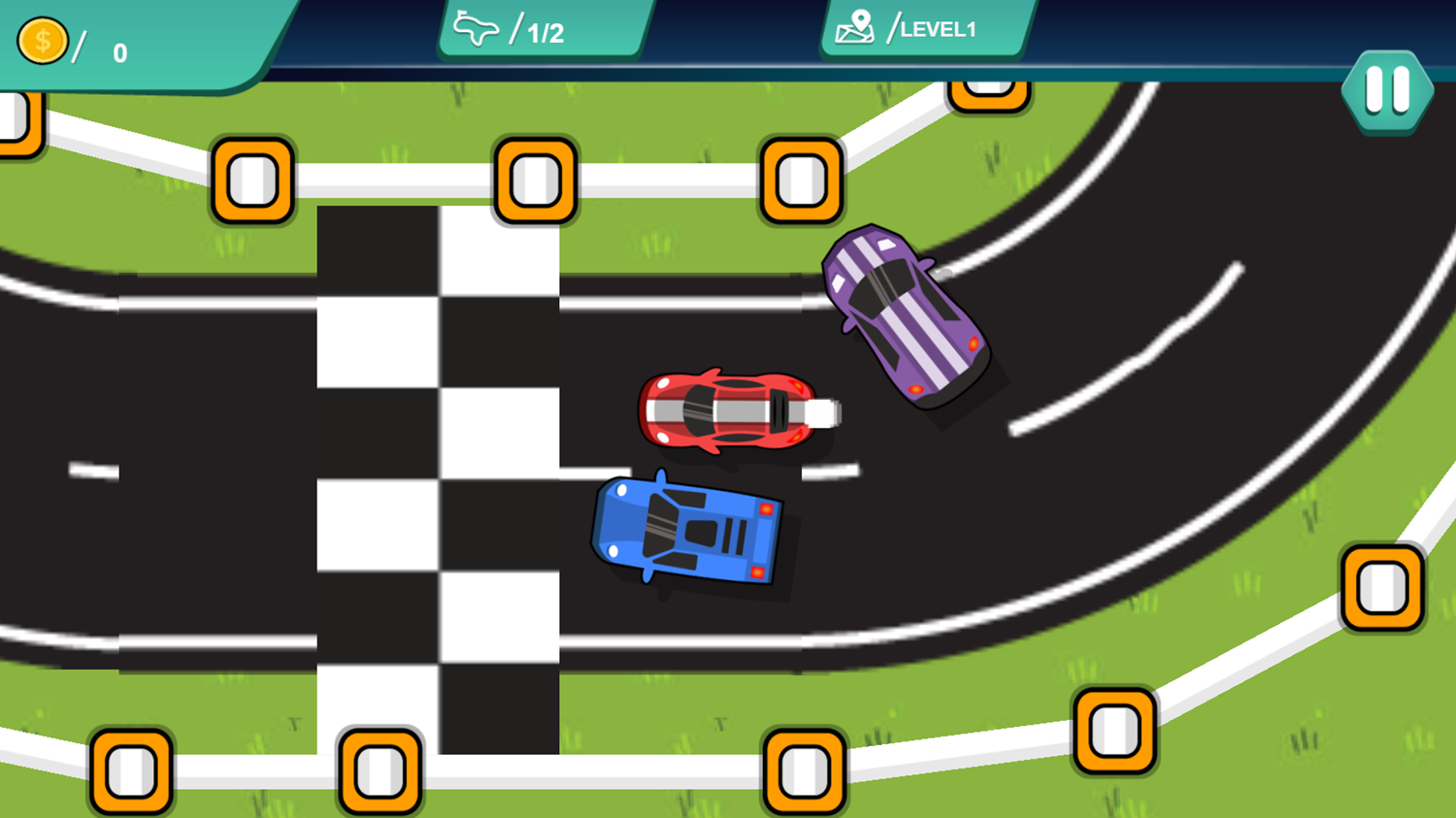 Blade City Racing Game Level Start Screenshot.
