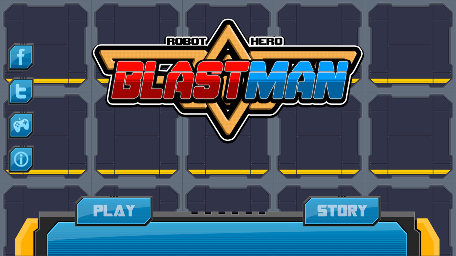 Blastman Game Welcome Screen Screenshot.