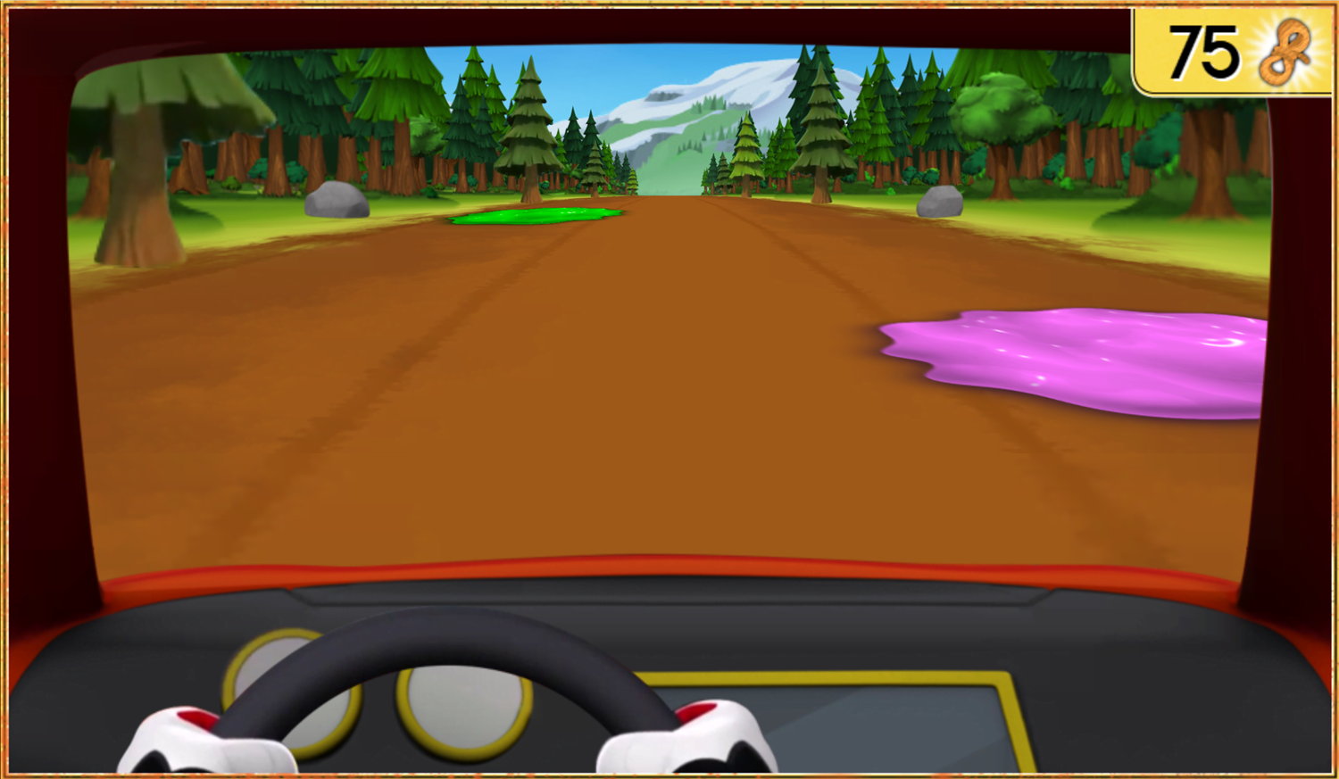 Blaze and the Monster Machines Mud Mountain Rescue First Person Driving Game  Screenshot.
