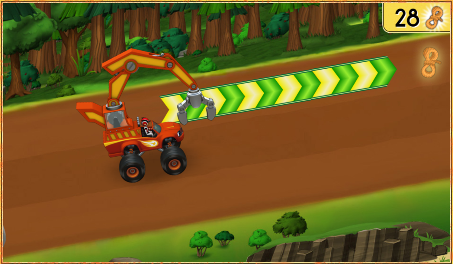 Blaze and the Monster Machines Mud Mountain Rescue Wood Chipping Truck Screenshot.