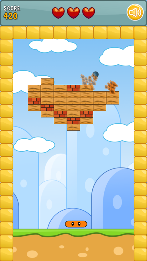 Block Breaker Game Level Play Screenshot.