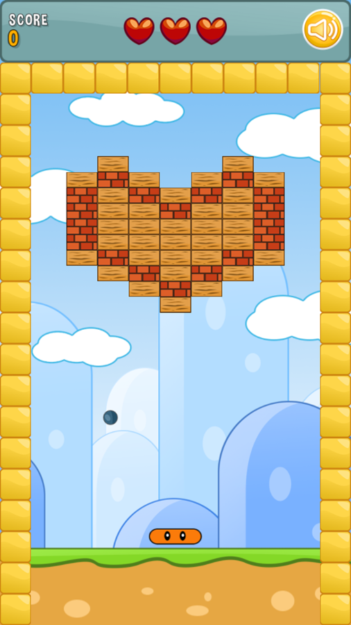 Block Breaker Game Level Start Screenshot.