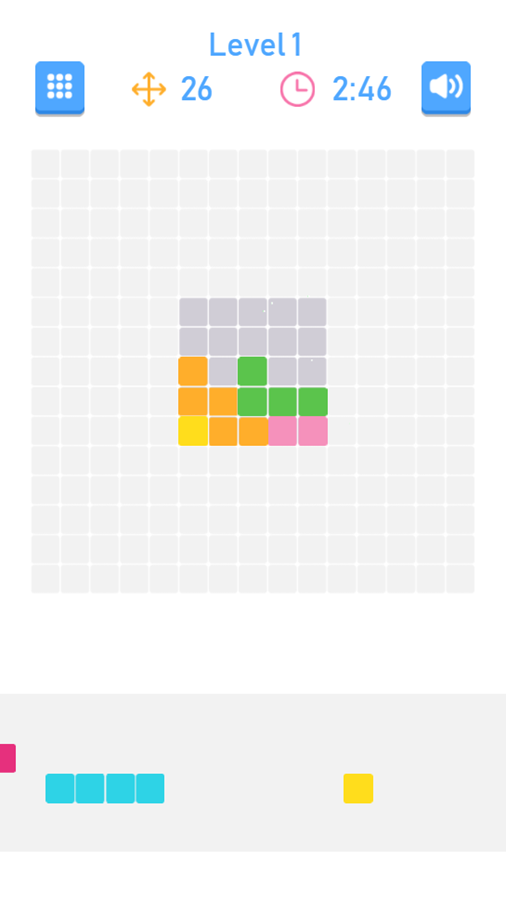 Block Puzzle Game Level Play Screenshot.