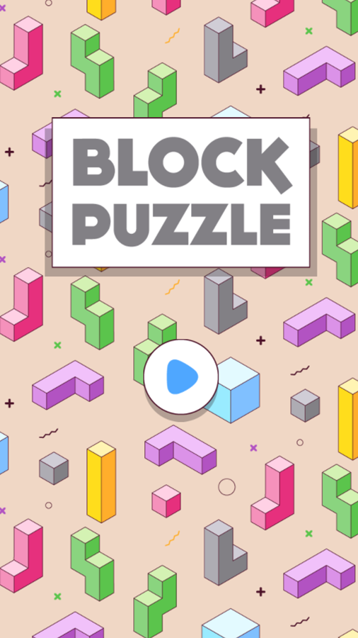 Block Puzzle Game Welcome Screen Screenshot.