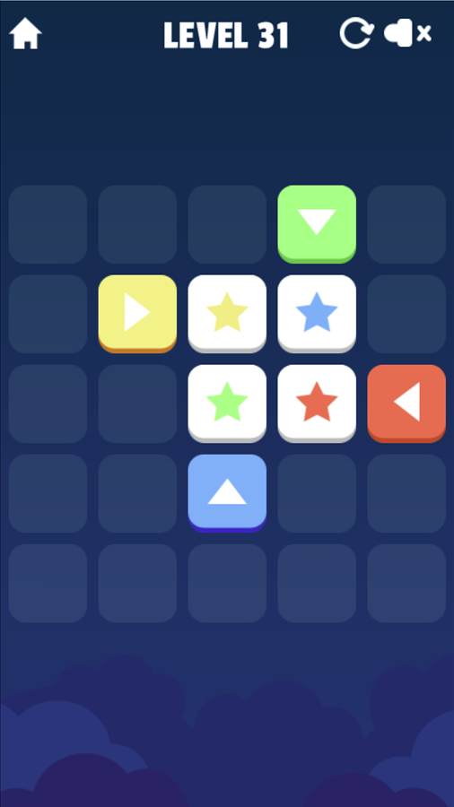 Block Slidey Game Level With Four Colors Screenshot.