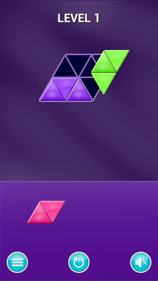 Block Triangle Puzzle Game Level Play Screenshot.