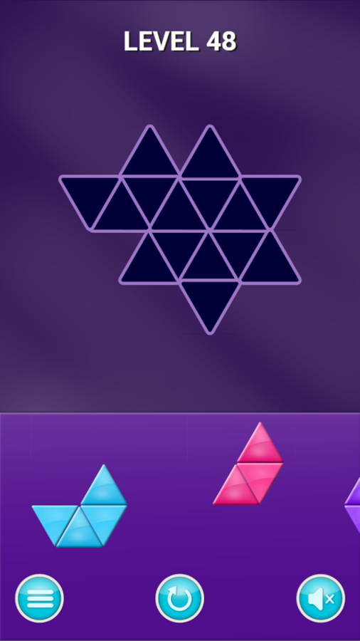 Block Triangle Puzzle Game Level Progress Screenshot.