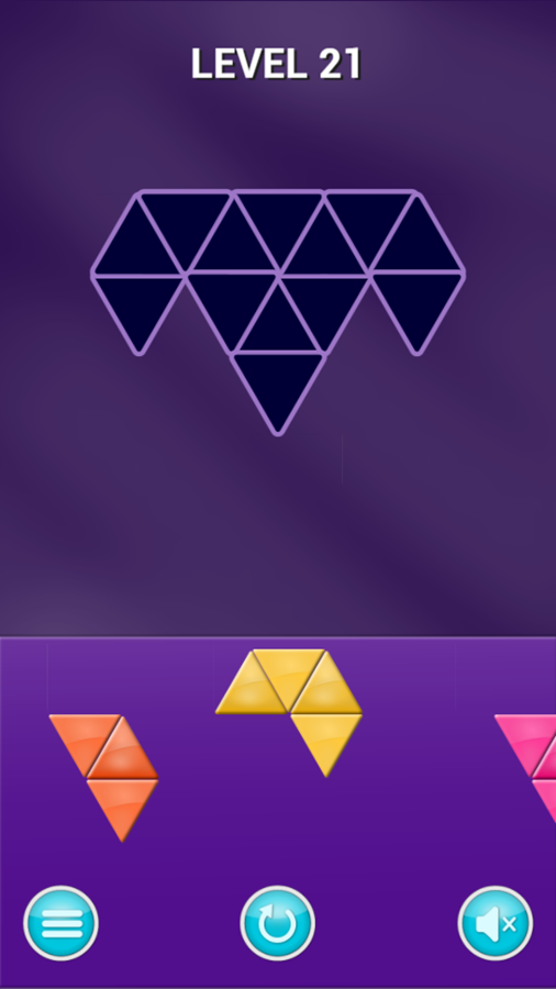 Block Triangle Puzzle Game Next Level Screenshot.