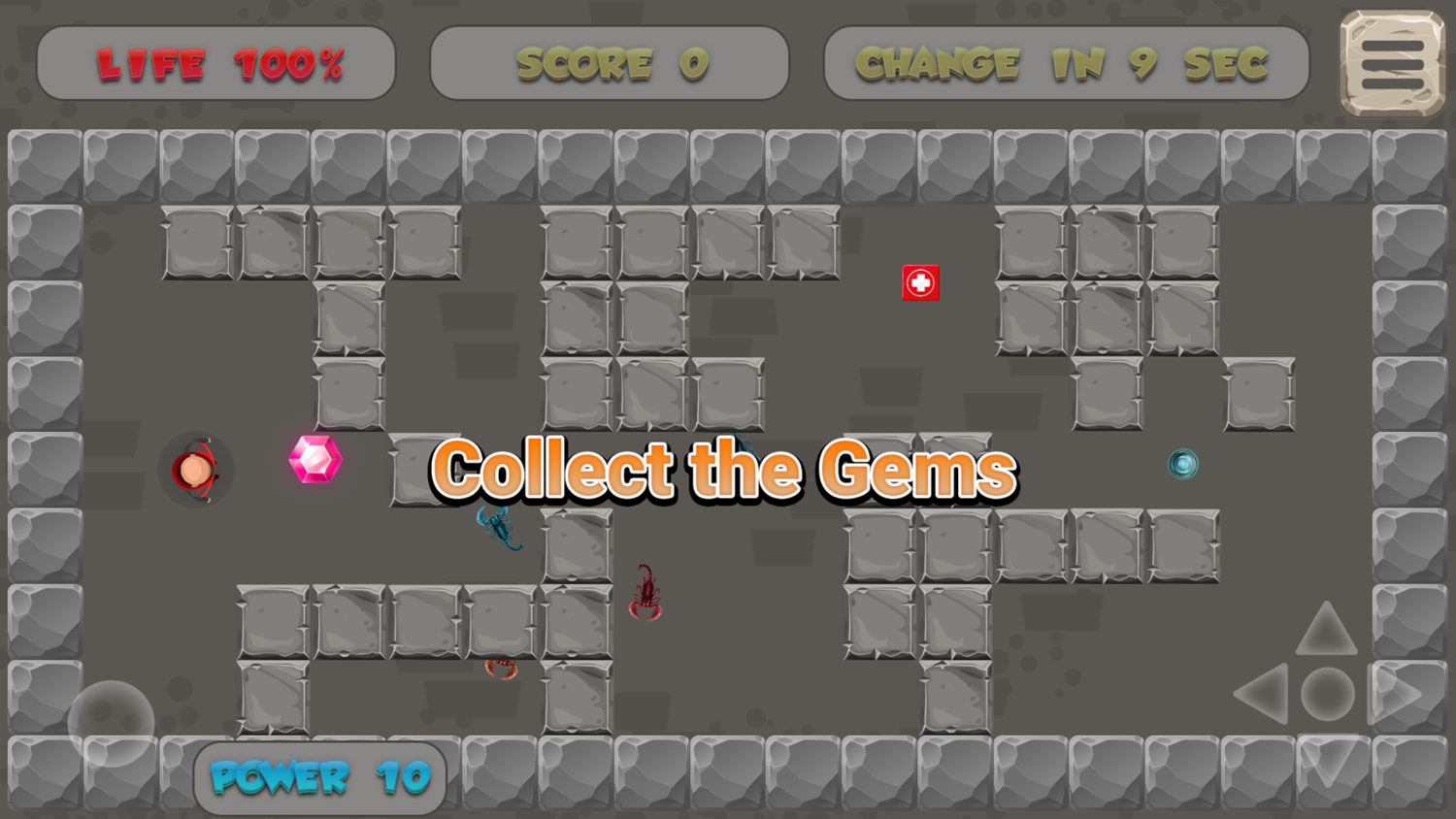 Blocking Maze Game Start Screenshot.