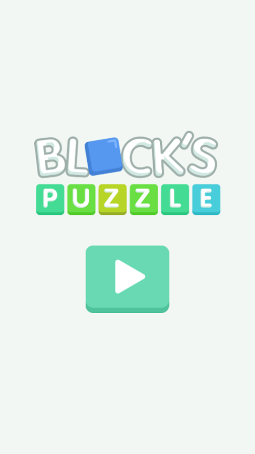 Blocks Puzzle Game Welcome Screen Screenshot.