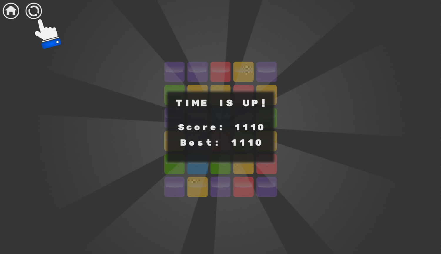 Blocks3 Game Over Screenshot.