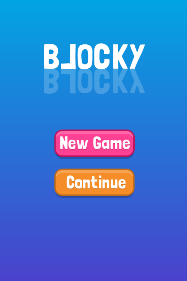 Blocky Game Welcome Screenshot.