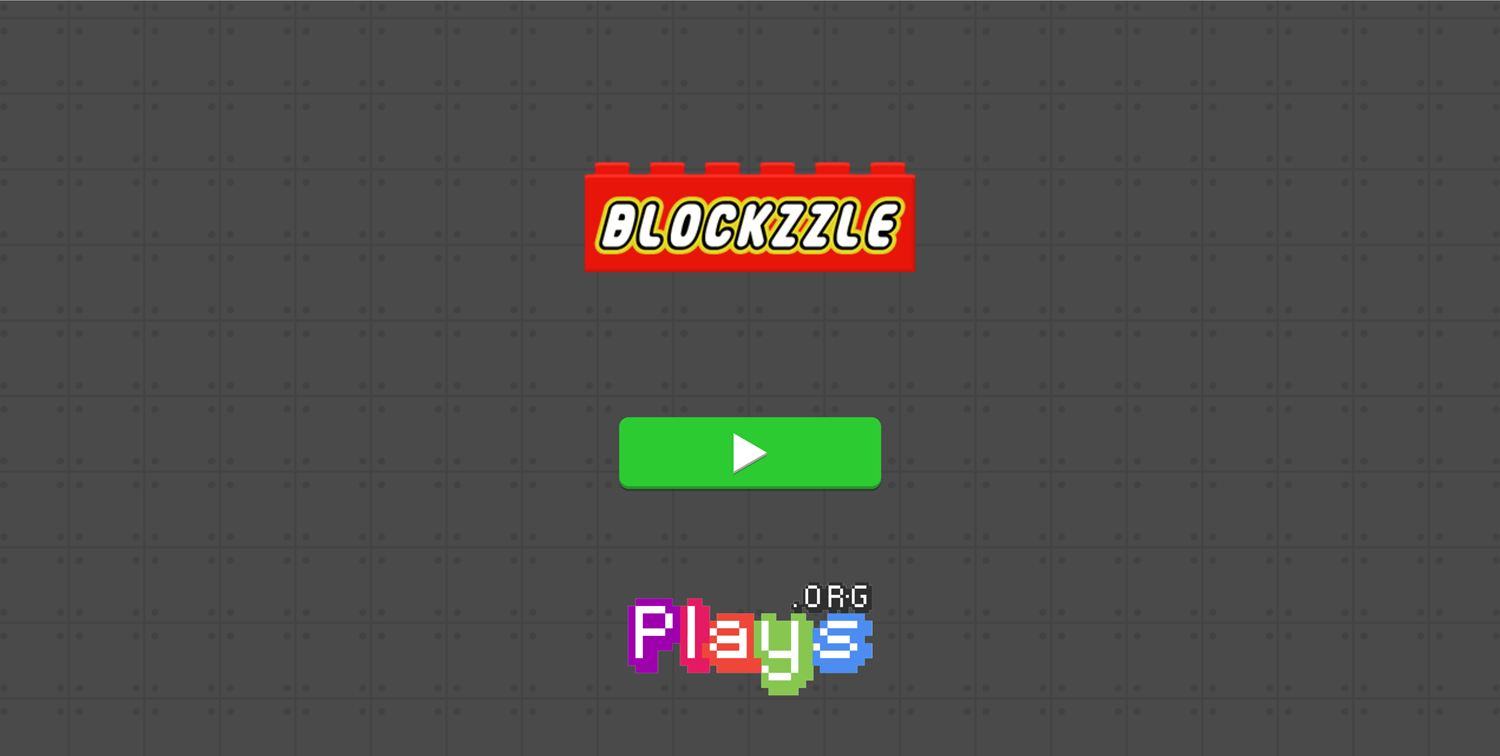 Blockzzle Game Welcome Screen Screenshot.