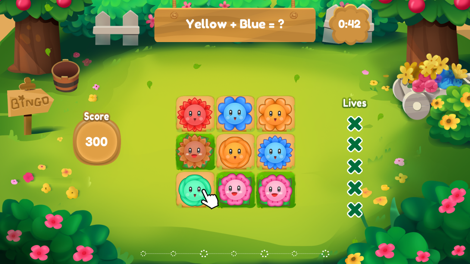 Bloom Me Multicolor Gameplay Screenshot.
