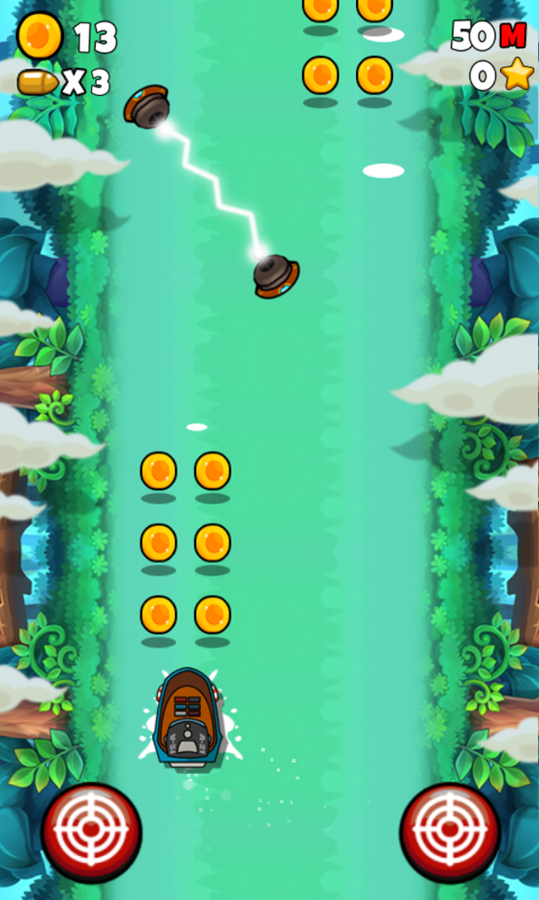 Boat Rush Game Play Screenshot.