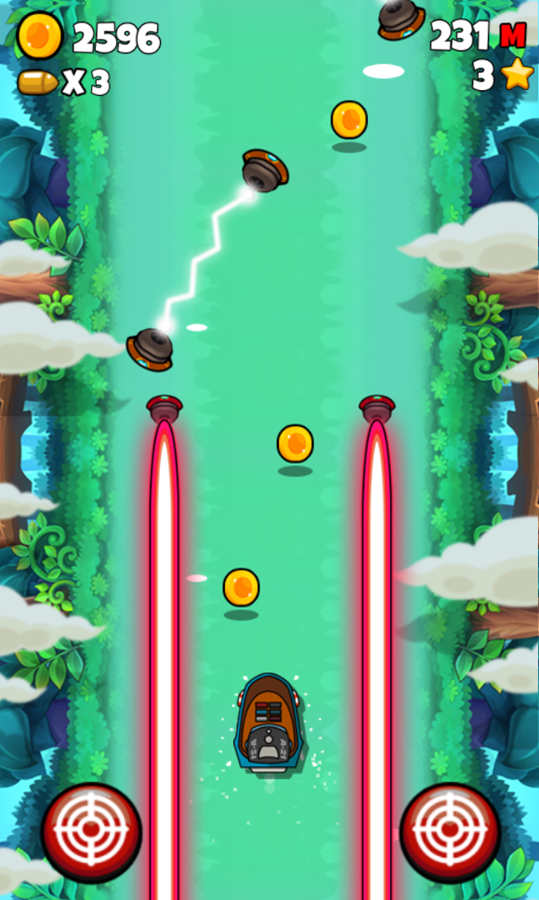 Boat Rush Game Progress Screenshot.