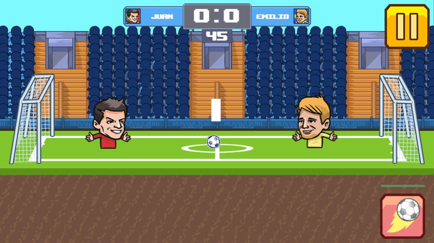 Bobblehead Soccer Royale Game Start Screenshot.