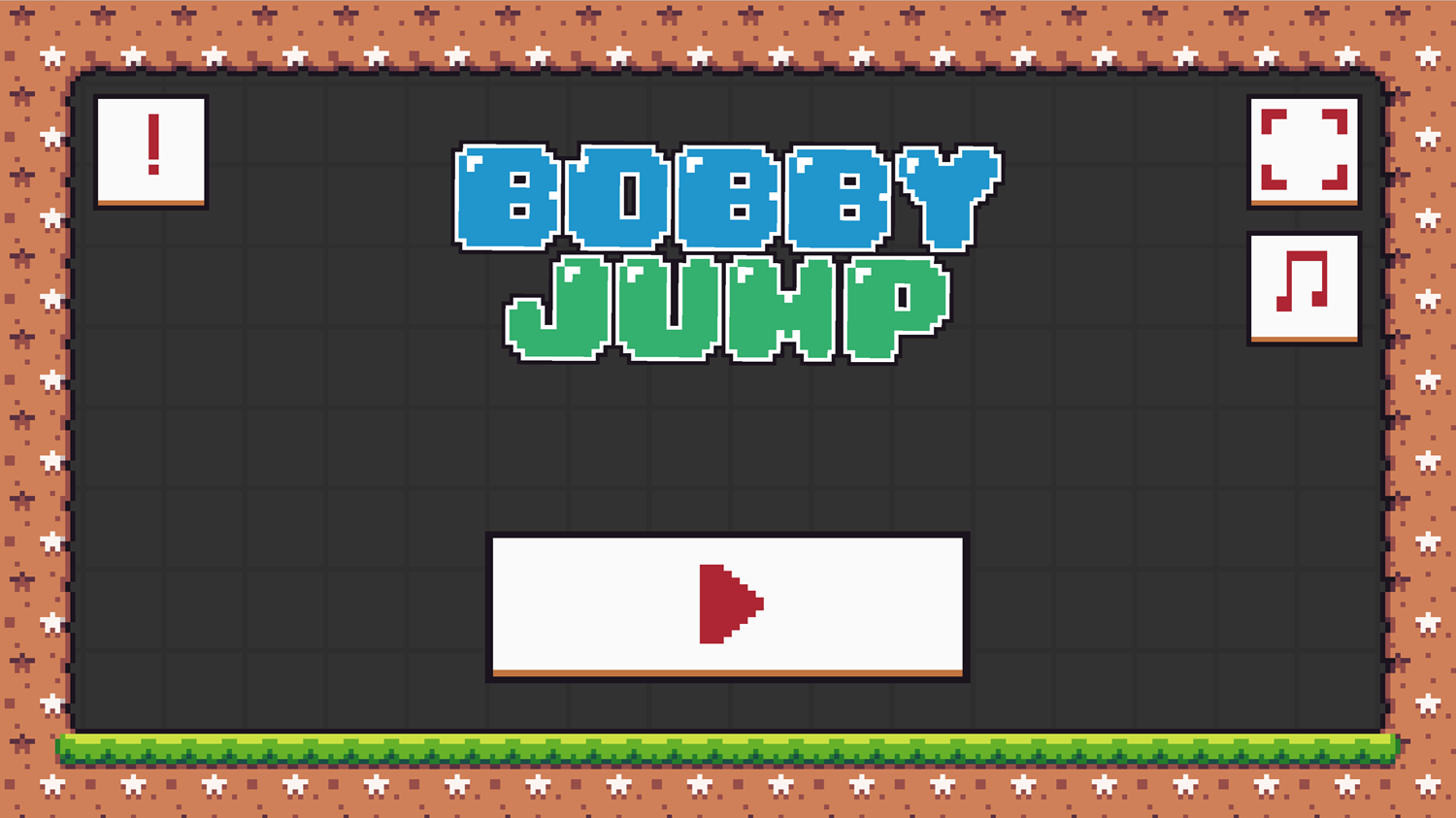 Bobby Jump Welcome Screen Screenshot.